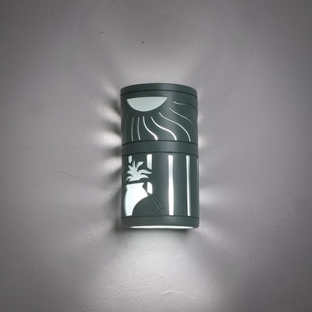 Asavva 13in. High Ceramic Outdoor Wall Light, Sage